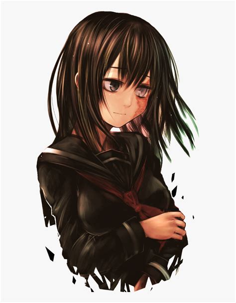 Anime Girl With Scars Hd Png Download Transparent Png Image Pngitem
