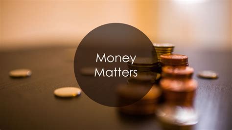 Money Matters The Tally Of The Talents Matthew 2514 30 Ian
