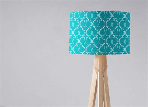 Turquoise Lampshade Light Shade Lighting Blue Table Lamp Home Etsy Uk