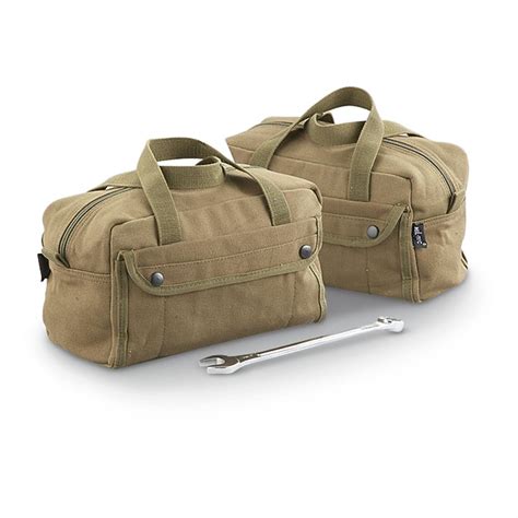 2 Pk Mil Tec Canvas Tool Bags Olive Drab 167768 Equipment