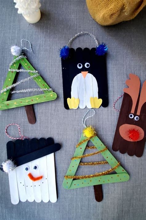 Simple And Easy Popsicle Stick Christmas Ornaments One Perfectly