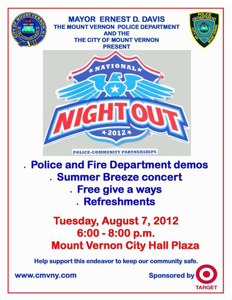 Free Printable National Night Out Flyer Template Printable Templates
