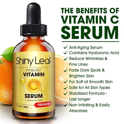 Shiny Leaf Vitamin C Serum For Face Antioxidant Serum With Anti Aging