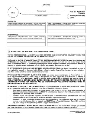 Our union has a long history of providing benefits and safe working conditions for workers throughout our province. Divorce Form Ontario - Fill Online, Printable, Fillable ...