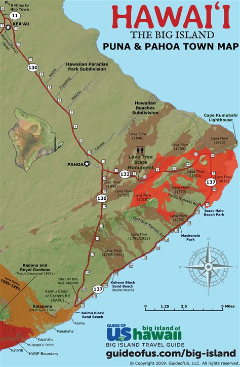 Hawaii Island Lava Zone Map