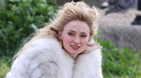 Game Of Thrones Star Sophie Turner Unrecognisable As She Films For 80s