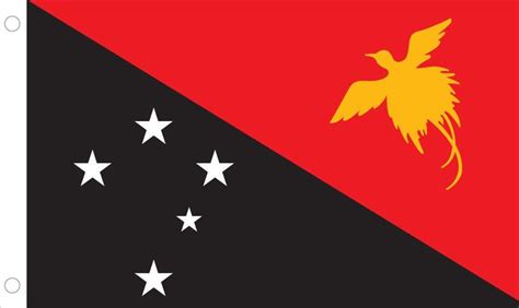 Papua New Guinea World Flags Nylon And Polyester 2 X 3 To 5 X 8