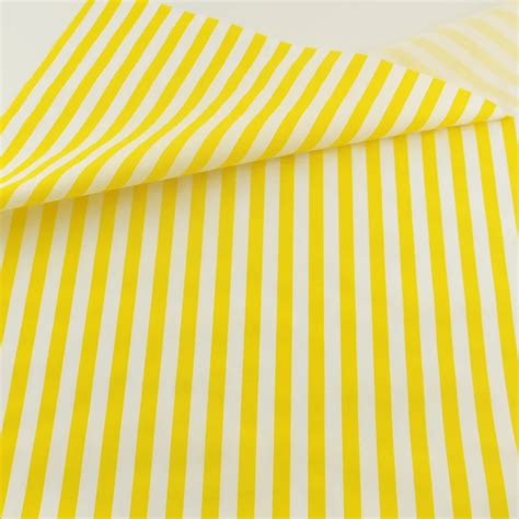 Yellow Stripe Cotton Fabric Sewing Cloth Craft Teramila Fabrics Tecido