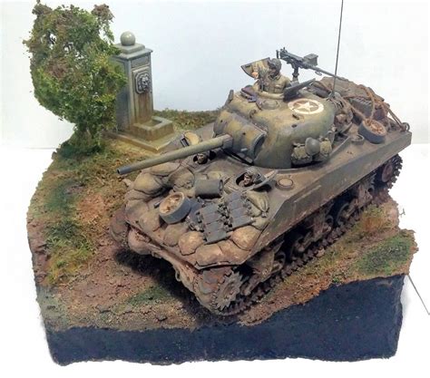 Sherman Tank Diorama Ideas Military Modelling Tamiya Scale Models My