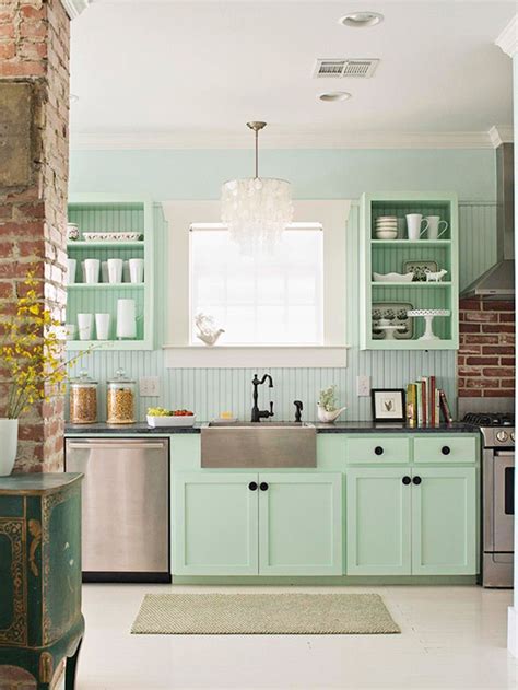 10 Minty Fresh Kitchens Green Kitchen Cabinets Kitchen Inspirations