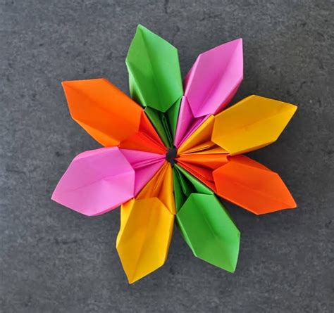 Flor Origami Manualidadesgratises