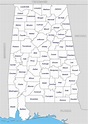 Alabama County Map Counties