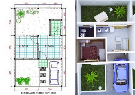 Desain rumah minimalis ukuran 6x12 dengan 1 k.tidur+ruang terbuka di belakang. Kenali Dulu Tipe Rumah dan Harganya Agar Sesuai Dengan Apa ...