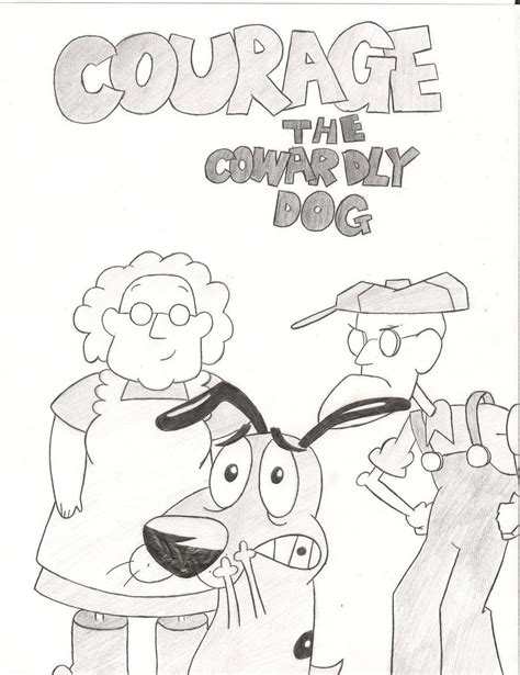 Courage The Cowardly Dog By Thealjavis On Deviantart Cartoon Painting