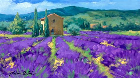 Maria Bertan Valensole Lavender Contemporary Impressionist Oil