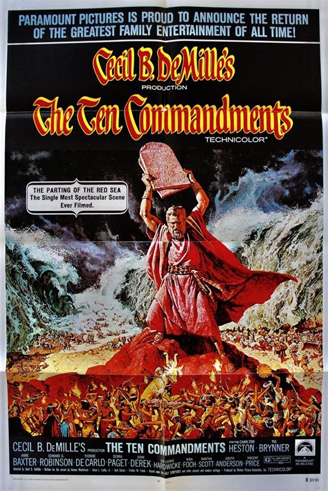 Ten Commandments 1956 Historical Film Movie Posters Ten Commandments