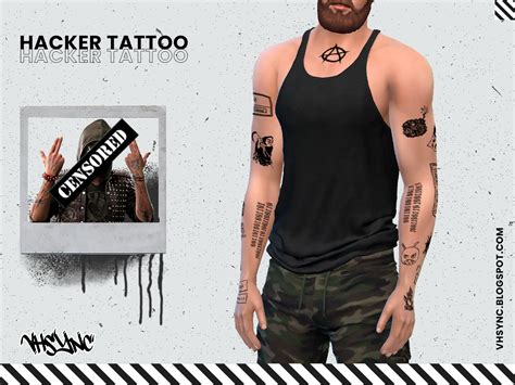 Vhsync Hacker Tattoo The Sims 4 Best Mods