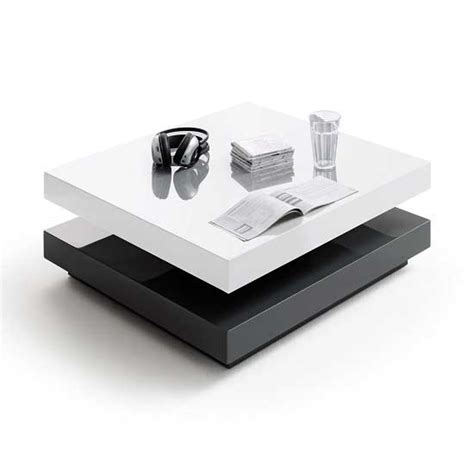 How to pick the right size coffee table? Hugo High Gloss Coffee Table Square In White And Grey 28376