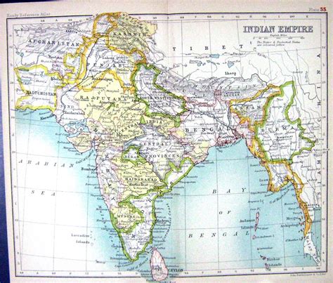 Amazon｜旧式な地図c1901のインド帝国湾ベンガルbaluchistanセイロン島ビルマ｜アートワーク・ポスター オンライン通販