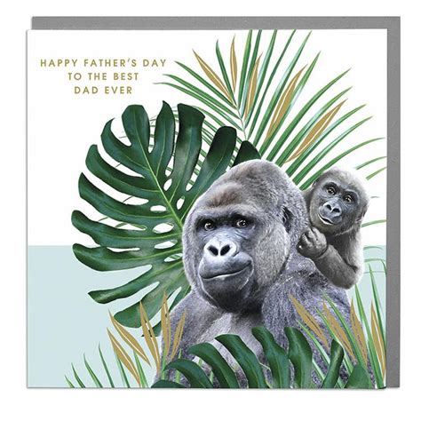Gorilla Fathers Day Card By Lola Design Lola Design Ltd