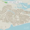 Canvey Island Essex UK City Street Map Digital Art by Frank Ramspott ...