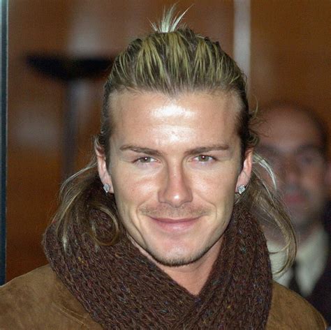 David Beckham Long Hair Ponytail