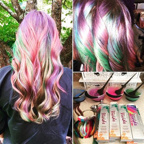 Pastel Rainbow Cotton Candy Hair With Pravana I Mixed Clear With Neons