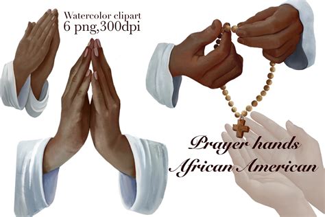 African Praying Handshands With Rosary Graphic By Marine Universe