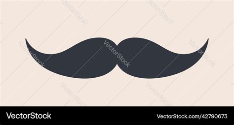 Black Mustaches Silhouette Vintage Moustache Vector Image
