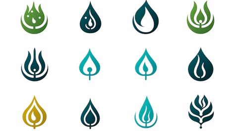 Premium Photo Set Of Blue Water Drop Icons Vector On White Background