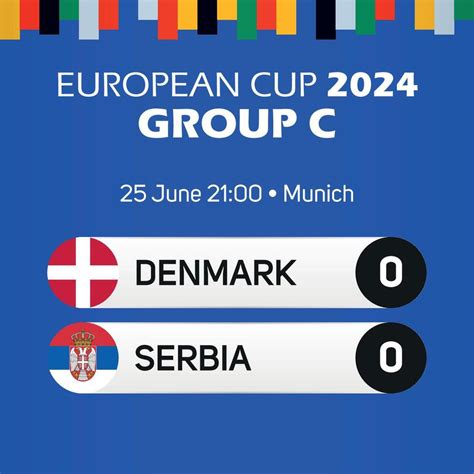 Denmark vs Serbia European football championship group C match