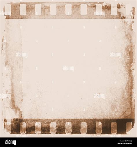 Vintage Sepia Film Strip Frame With Worn Borders Stock Photo Alamy