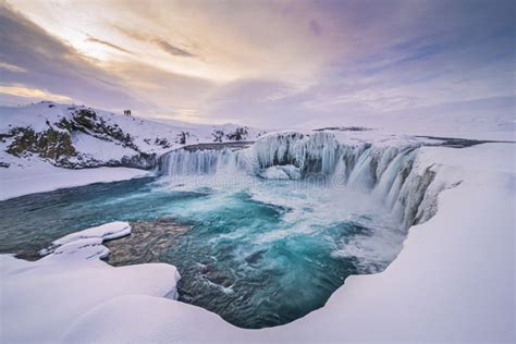Iceland Godafoss Winter Stock Image Image Of Europe 182005479