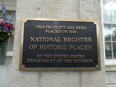 Photo: National Register of Historical Places plaque on the building