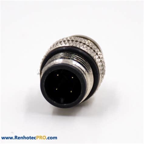 M12 4 Pin Connector Male A Code 4pin Straight Shield Molded Cable