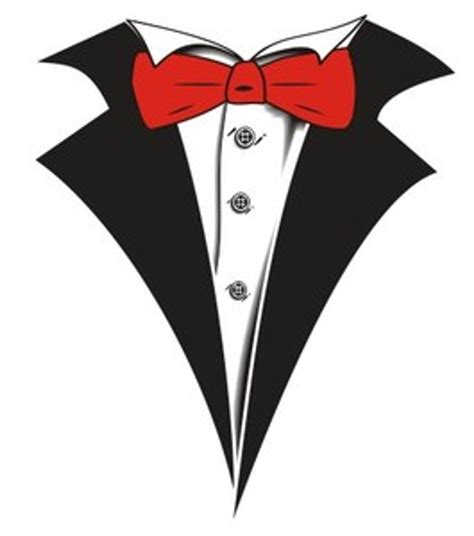 Tuxedo T Shirt With Red Bow Tie On White Shop Mens Tuxedo Tees
