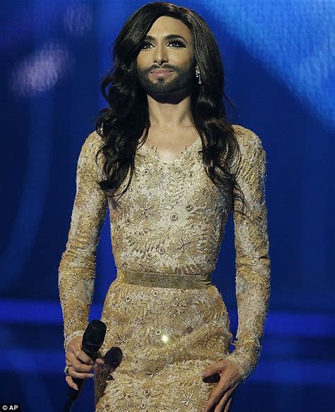 austria s eurovision entry conchita wurst splits opinion ahead of semifinal daily mail online