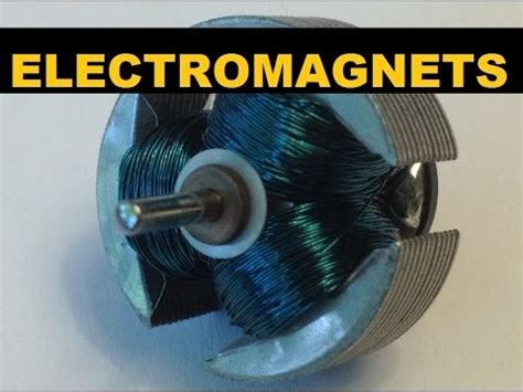 These magnets are formed by the wire when it mostly used conductor for the electromagnet is iron because it concentrates the flux produced by the current at the center and make high power. Electromagnet - Explained - YouTube