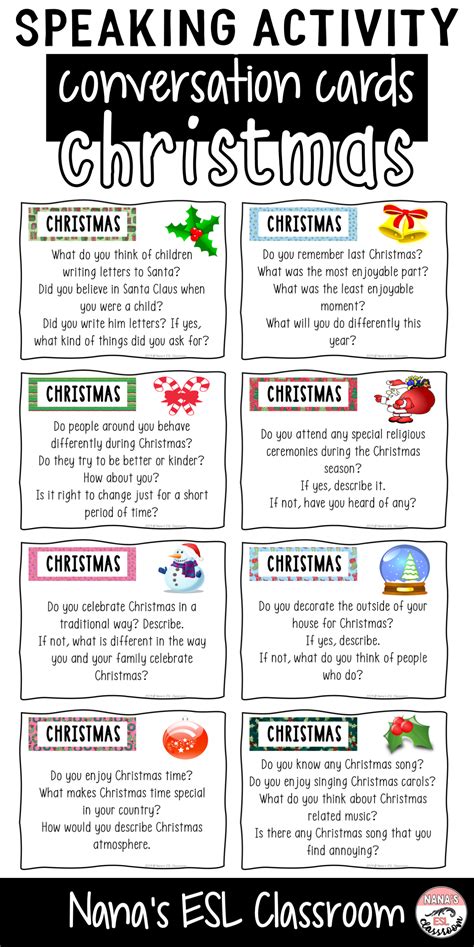 Christmas Conversation Starters English Conversation For Kids
