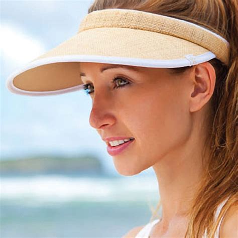 ladies sun visor womens sun visor beach visor raffia c311pt1s2f7 women s visor hats