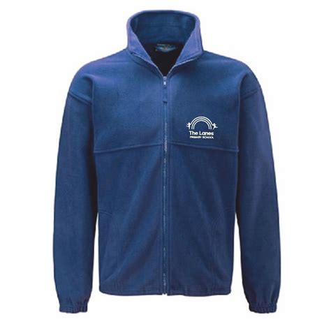 The Lanes Royal Blue Fleece Jacket Wlogo Schoolwear Solutions