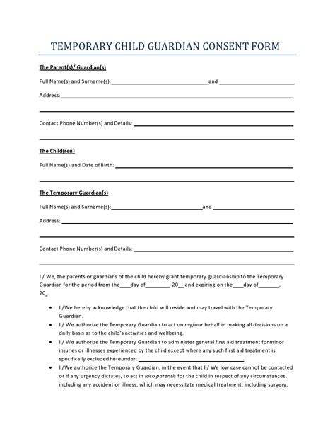 Printable Guardianship Papers