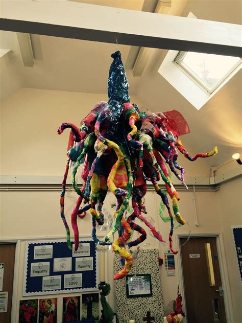Dale Chihuly Inspired Project Using Plastic Bottles And Tissue Paper