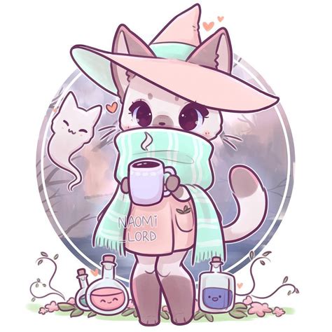 ️ Winter Kitty Witch ️ I Wanna Draw More Animals As Witches Should I