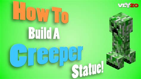 Minecraft How To Build A Creeper Statue Youtube