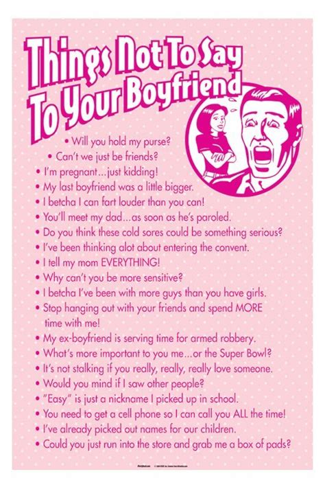 Funny Things To Tell Your Boyfriend