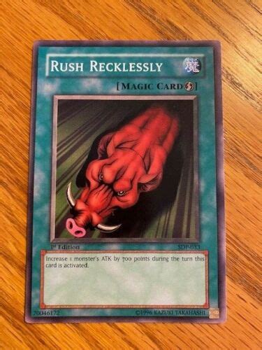 Yu Gi Oh Card Rush Recklessly Sdp 033 1st Edition Never Played Ebay