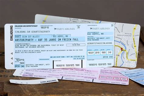 Wir suchen für sie auf bis zu 200 websites nach den besten preisen, damit sie stets den passenden angebotspreis für. Flugticket als Einladungskarte (Das Original ...
