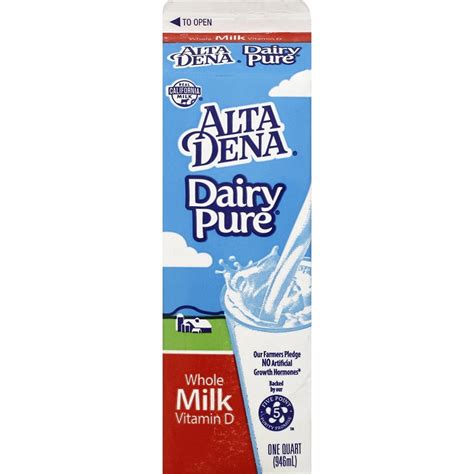 Deans Dairy Pure Whole Milk 1 Quart