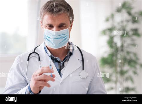 Positive Delighted Medical Worker Posing On Camera Stock Photo Alamy